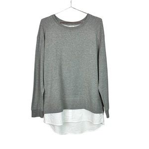 Soma Crewneck Tunic Sweater Gray Size Large
